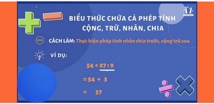 nhân chia trước cộng trừ sau