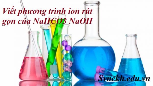 Viết phương trình ion rút gọn của NaHCO3 NaOH