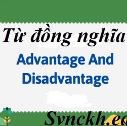 Từ đồng nghĩa Advantage And Disadvantage
