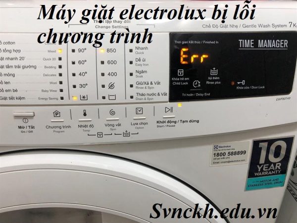 máy giặt electrolux bị lỗi chương trình